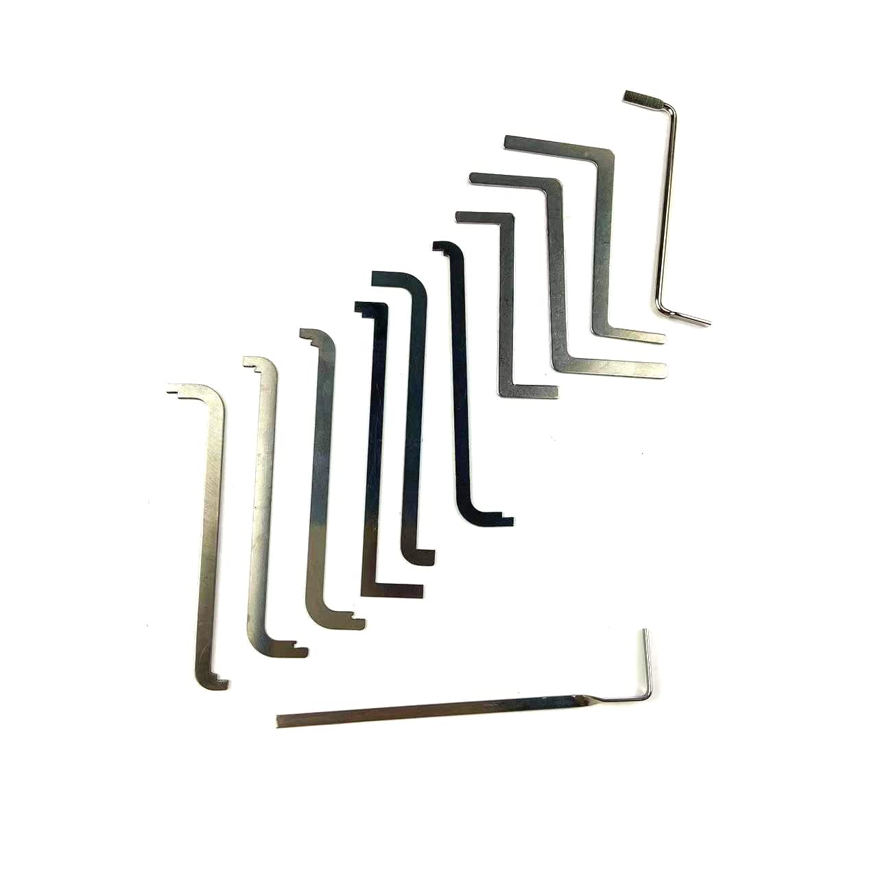 New Lock Pick Tension Wrench,Locksmith Pick Push Rod Locksmith Essential Kit (11pcs) — image 1