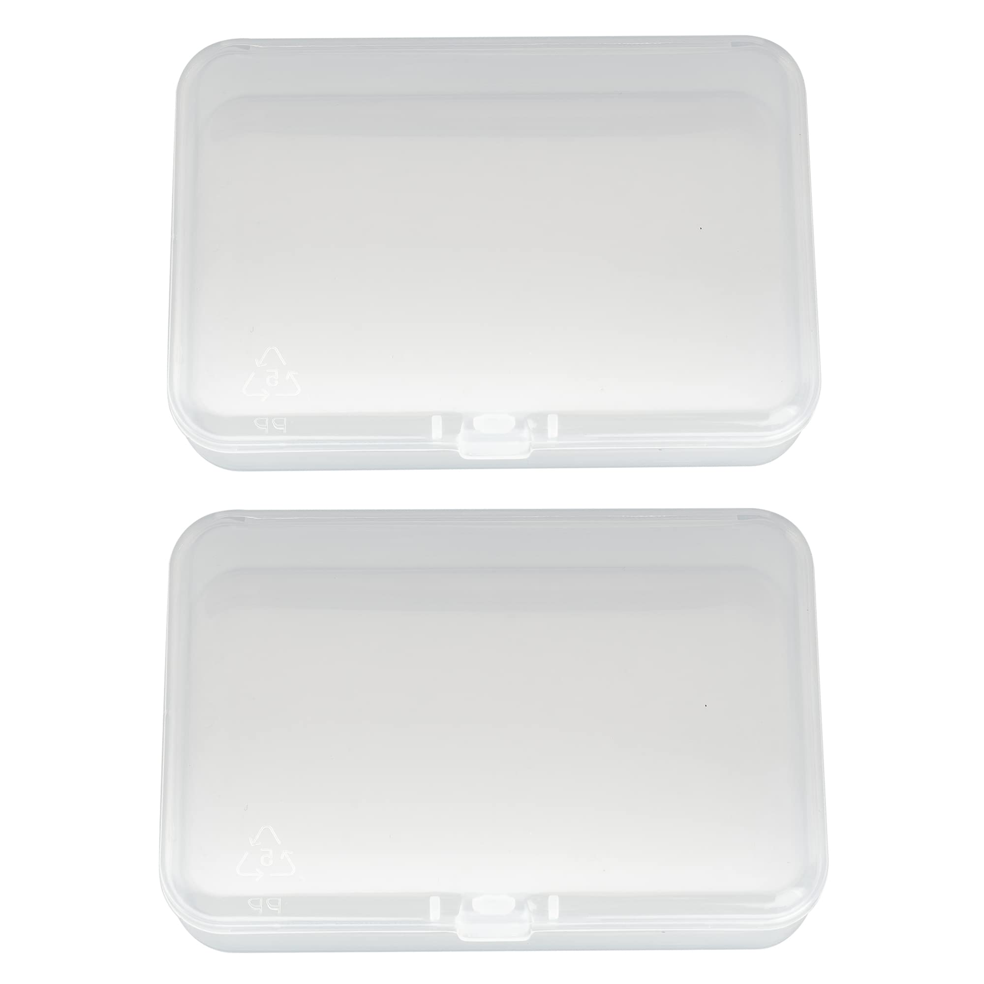 Musiclily Plastic Guitar Pick Holder Box,Transparent(2 Pieces)