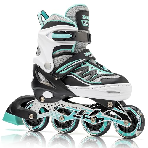 2PM SPORTS Cytia Rosa/Violett größenverstellbare Inliner Kinder mit 82A PU Rollen, lustige Anfänger Mädchen Inline Skates mit Einstellbarer für Damen und Herren