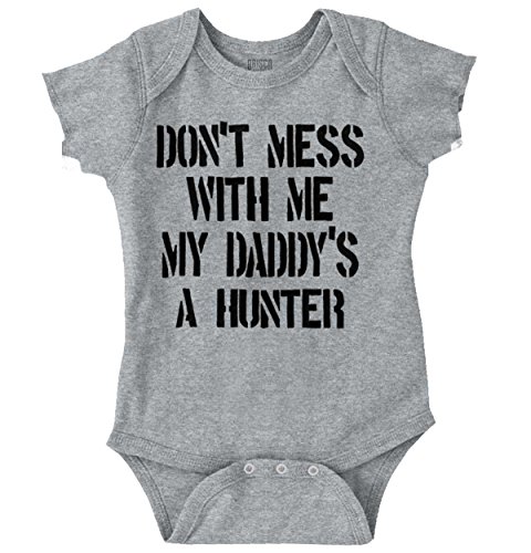 Daddy's a Hunter New Parents Baby Shower Gifts Funny Saying Onesie Bodysuit