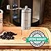 Wheroamoz Manual Coffee Grinder,Conical Burr Mill With Adjustable Setting, Portable Hand Crank Coffee Grinder For Travel, Brushed Stainless Steel, Best For Espresso, French Press, Cold & Turkish Brew