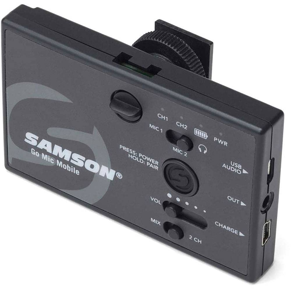 SAMSON Go Mic Mobile - Professional Wireless Microphone System for Smartphones (Receiver Only) - Black