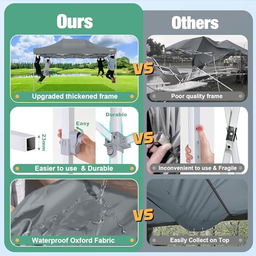 COBIZI 10x15 Heavy Duty Pop Up Canopy Tent Review: Large Gazebo with Mosquito Netting image 28