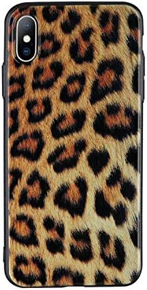 Phone Case for iPhone 7 6 Plus XS Max Retro Leopard Print Pattern Cases for iPhone X XR 8 7 6 S Plus Soft TPU Back Cover,AC3138 Yellow,for iPhone XR