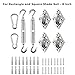Shade&Beyond Shade Sail Hardware Kit for Rectangle and Square Heavy Duty Sun Shade Sails Installation 8 Inches for Deck Garden Lawn Patio