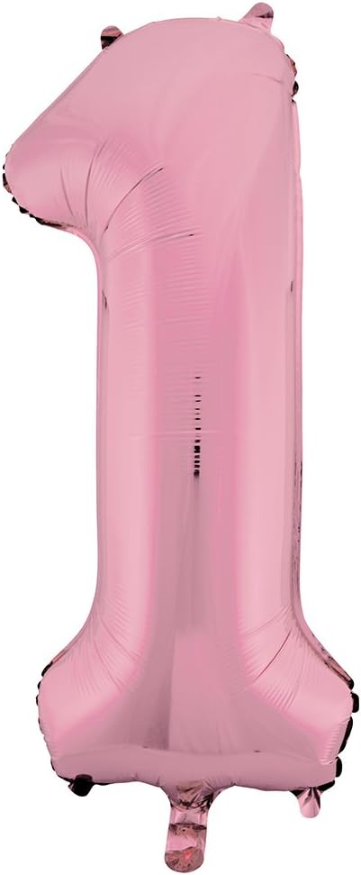 Unique Lovely Pink Number 1 Foil Balloon 86cm Large Party Decor