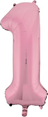 Unique Lovely Pink Number 1 Foil Balloon 86cm Large Party Decor