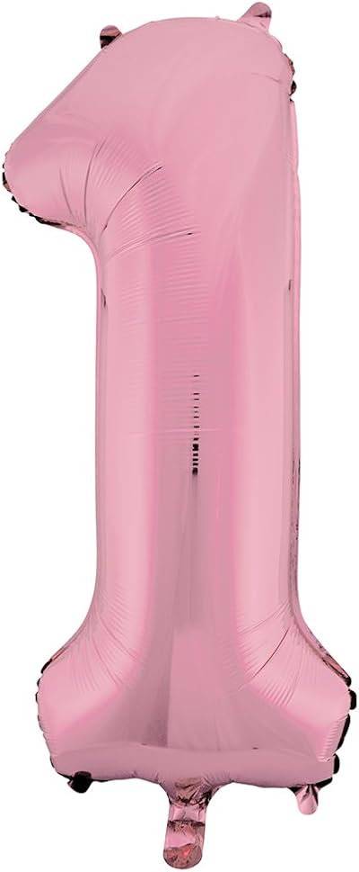 Unique Lovely Pink Number 1 Foil Balloon 86cm Large Party Decor