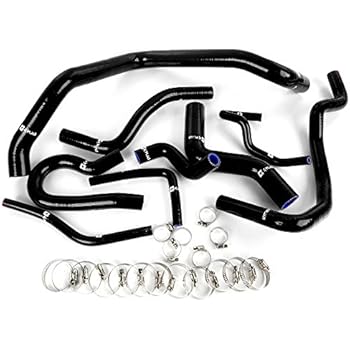 9PCS Silicone Radiator Coolant Hose Kit Clamps For HONDA CIVIC D15 D16 SOHC EG/EK 1992-2000 Black