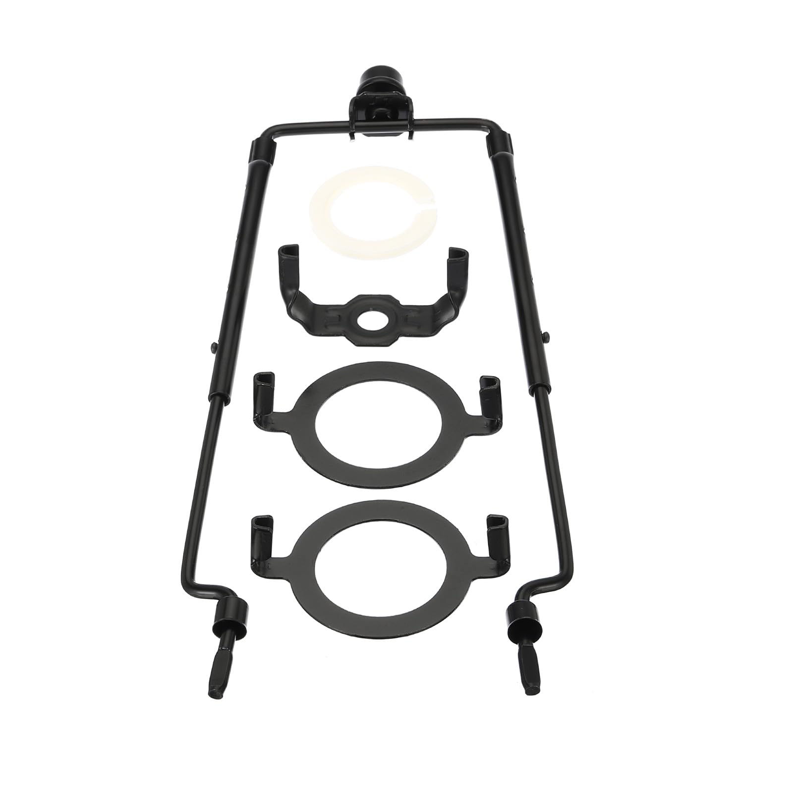 PATIKIL 8 9 10 11 Inch Lamp Harp Kit with Finial, 1 Set Adjustable Lamp Shade Bracket Holder with 3/8 IP E14 E26 E27 Light Base for Table Floor Lamp, Black