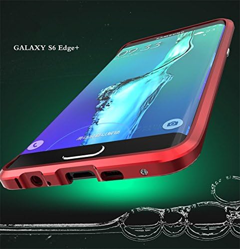 Galaxy S6 Edge Plus Bumper Case,CAPY 3D Curved Surface CNC Aviation Aluminum Alloy Metal Scratch-Resistant Built-in Sponge Drop Protection Bumper Frame Shell for Galaxy S6 Edge Plus Red