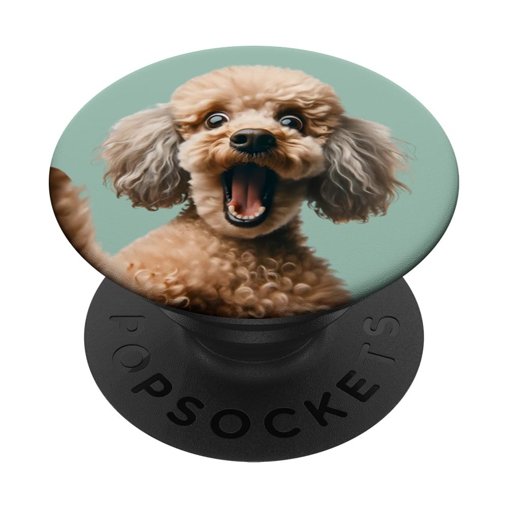 Funny Poodle Taking a Selfie Dog Mom Puppy Dad PopSockets Swappable PopGrip