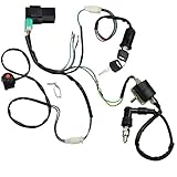 Minireen Wire Harness Wiring Loom CDI Ignition Coil Spark Plug Rebuild Kit for 50cc 70cc 90cc 110cc 125cc Stator CDI Coil ATV Quad Bike Buggy Go Kart
