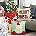 6 Packs Christmas Pillows Covers 18x18 Christmas Decorations Pillows Covers Merry Christmas Decorative Throw Pillows Cases Sofa Indoor Home Décor Deer Santa Claus Christmas Tree