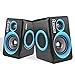 RECCAZR SP2040 Surround Computer Speakers with Deep Bass USB Wired Powered Multimedia Speaker for PC/Laptops/Smart Phone Built-in 4 Loudspeaker Diaphragm(Blue) primary