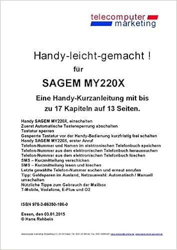 Sagem My2x Leicht Gemacht Handy Leicht Gemacht Fur Sagem My2x Amazon De Rehbein Hans Bucher