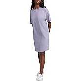 Hanes womens Essentials Cotton T-shirt Dress, Wear Around Jersey Oversized Shirt