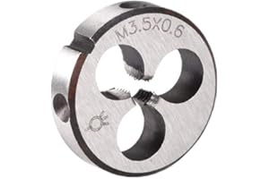 uxcell M3.5 x 0.6 Metric Round Die, Machine Thread Right Hand Threading Die, Alloy Steel Screw Thread Cutting Die