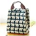 Mziart Cute Reusable Cotton Lunch Bag Insulated Lunch Tote Soft Bento Cooler Bag (Polar Bear)