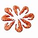 Transcend11 Pack of 6 Fake Cooked Shrimp Artificial Crayfish Raw Lobster Seafood Model for Kitchen Home Party Christmas Halloween Decoration Market Food Sample Display Kids Toy