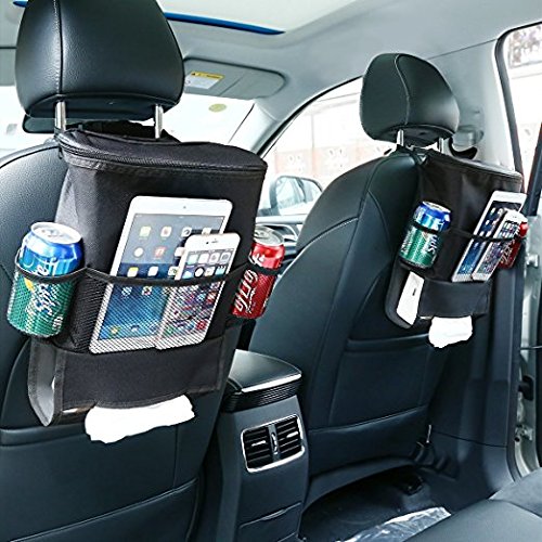 G1-Tech 2-pack Car Seat Back Organizer Baby Backseat Organizer Multi Purpose Travel Storage Bag