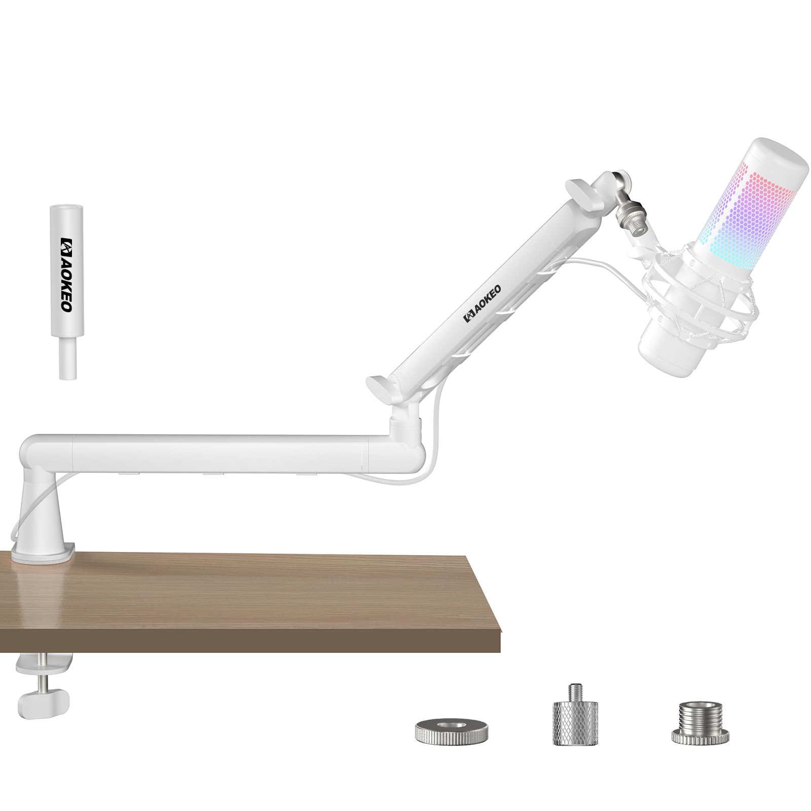 Photo 1 of (microphone not included) Microphone Arm,Aokeo AK-55 Desk Low Profile Adjustable Mic Boom Arm Stand,Suitable For Blue Yeti,Snowball iCE, HyperX QuadCast,SoloCast,Elgato Wave,Etc