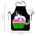 Lily's Rossne Aprons for Women Unicorn Cupcake Cute Aprons Chef Kitchen Cooking and Men Baking Bib BBQ Apron