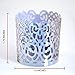 Votive Candle Holders - Flameless Tea Light Votive Wraps - 48 Silver Colored Laser Cut Decorative Wraps Flickering LED Battery Tealight Candles (not Included) - Frux Home and Yard