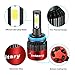 INFITARY LED Headlight Bulbs H11 Conversion Kits Auto Headlamp Car Headlight 72W 6500K Cool White 8000LM Extremely Super Bright COB Chips, 3 Years Warranty (Red, H11/H8/H9)