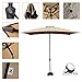 COBANA 6.6 x 9.8ft Rectangular Patio Umbrella, Outdoor Table Market Umbrella with Push Button Tilt/Crank, Beige