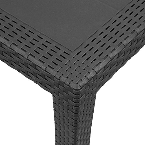 Multistore 2002 5tlg. Gartengarnitur Balkonmöbel Set Sitzgarnitur 79x79cm Rattan-Look Vollkunststoff Terrassenmöbel… – Bild 6