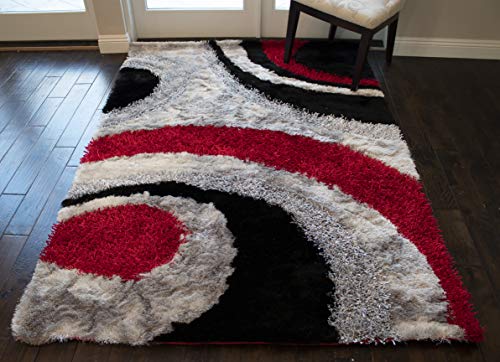 Best black white and grey striped carpet