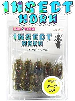 Amazon マルシン漁具 Uma Waom インセクトワーム ダークラメ 虫ワーム Marushingyogu マルシン漁具 ルアー