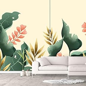 Wall Murals for Bedroom Green Plants Animals Removable Wallpaper Peel and Stick Wall Stickers - 66x96 inches