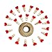 100 Pcs 3.5cm Red Heart Mini Wooden Clothespins with Spring Photo Paper Peg Pin Craft Clips Wooden Mini Clips with 100 Feet Jute Twine