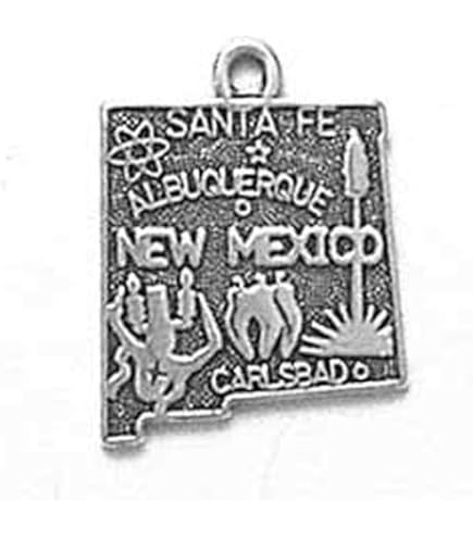 Sterling Silver North Carolina State Charm - .925 Silver NC Charm With Split Ring