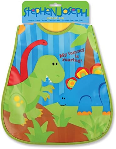 Stephen Joseph Wipeable Bib, Dino