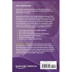Dr. Pestana's Surgery Notes: Top 180 Vignettes for the Surgical Wards (Kaplan Test Prep)