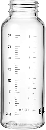 BIBS Glass Bottle Body 240 ml BPA-Free Dishwasher Safe EN14350 Denmark view 2