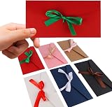 Yafe 12 Pcs Gift Envelopes Kraft Paper 22x11cm with Ribbons 6 Colors view 2