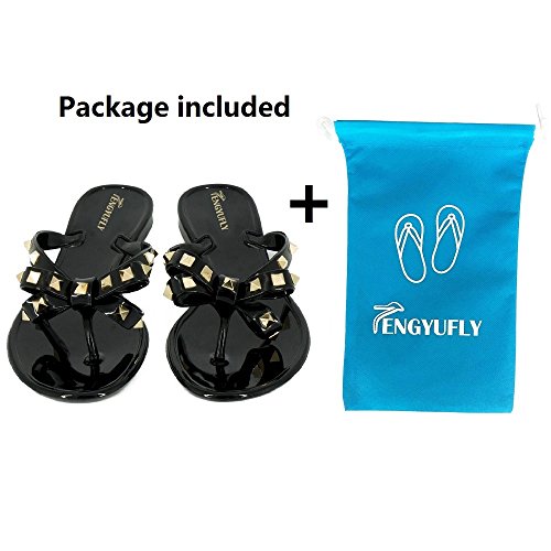 6 Tengyufly+Womens+Rivets+Bowtie+Sandal
