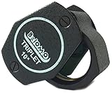 BelOMO 10x Triplet. Jewelers Loupe Magnifier 21mm (.85"). Optical Glass with Anti-Reflection Coating for a Bright, Clear and Color Correct View. Foldable Loupe for Gems, Jewelry, Coins and Trichomes