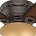 Hunter Fan Company, 51023, 42 inch Conroy Onyx Bengal Low Profile Ceiling Fan with LED Light Kit and Pull Chain