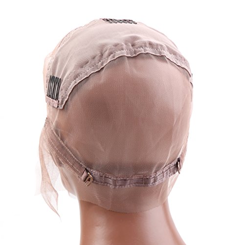 Bella Hair Glueless Full Lace Wig Cap for Making Wigs with Adjustable Straps and Combs (Large Size Cap)