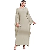 MedeShe Women's Modest Hidden Adjustable Belt Oversized Abaya Muslim Dress Prayer Robes Kaftans