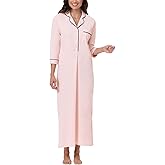 PajamaGram Long Flannel Nightgown - Women Nightgown, Plaid