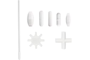 Toolly PTFE Magnetic Stirrer Bars with Stirring Bar Retriever, 7 Shapes for Mixer Stir (Oval, Octagon, Cross, Star, Gear, Cyl
