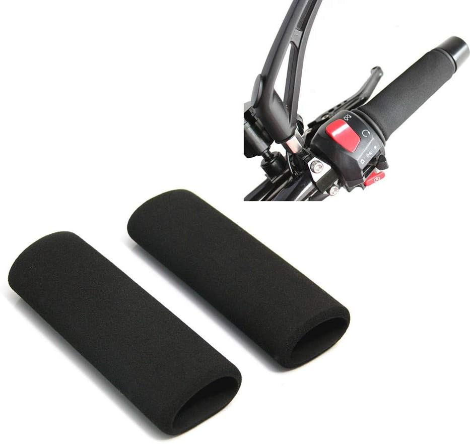 Carvicto - Motorbike Motorcycle Slip on Foam Anti Vibration Comfort Handlebar Grip Cover Set Accessories