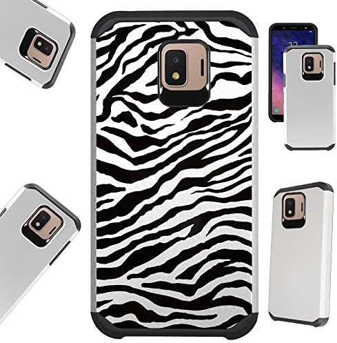 Compatible Samsung Galaxy J2 Core (2018) | J2 Pro (2018) Case Hybrid TPU Fusion Phone Cover (Zebra Skin)