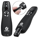 AMERTEER RF 2.4GHz Wireless USB PowerPoint PPT Presenter Presentation Remote Control Laser Pointer Clicker Flip Pen